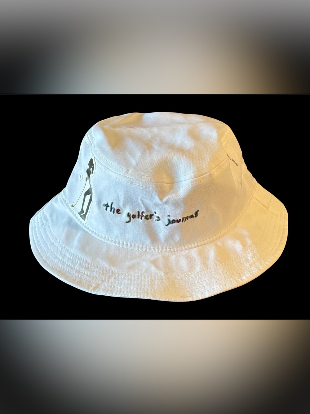 Imperial White Cotton Bucket Hat One Size The Golfer's Journal Embroidered Logo